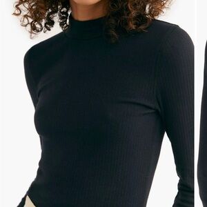 Free People Rickie Mock Neck Long Sleeve Top
